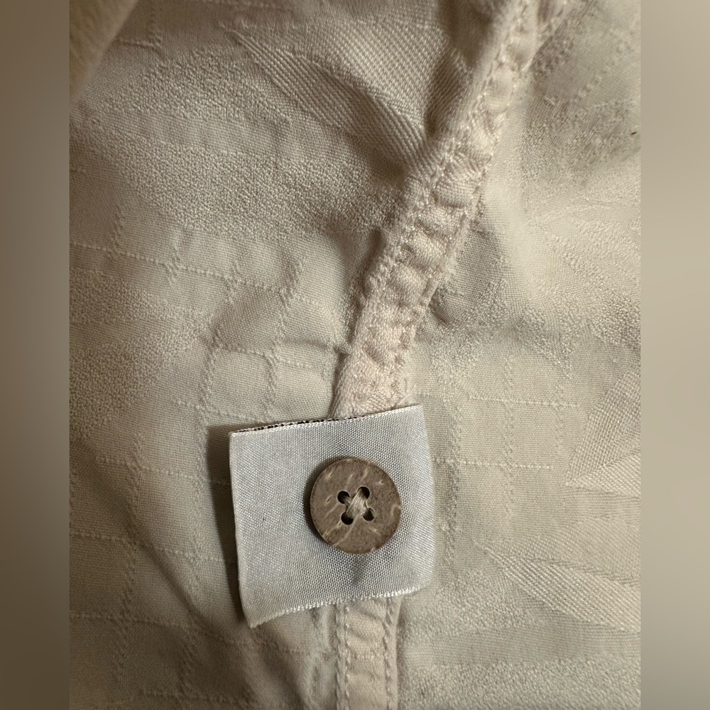 Tommy Bahama Men Camp Shirt Off White 100% Silk Foliage Pattern Size Medium - Picture 10 of 10